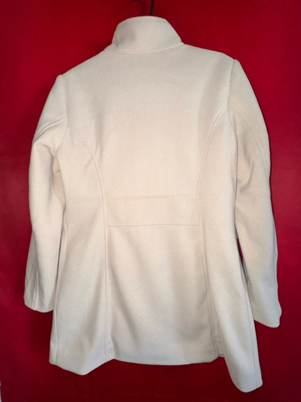 #390-NWT-Vince Camuto Cream Collar Pea Coat Size Large - Picture 2 of 5